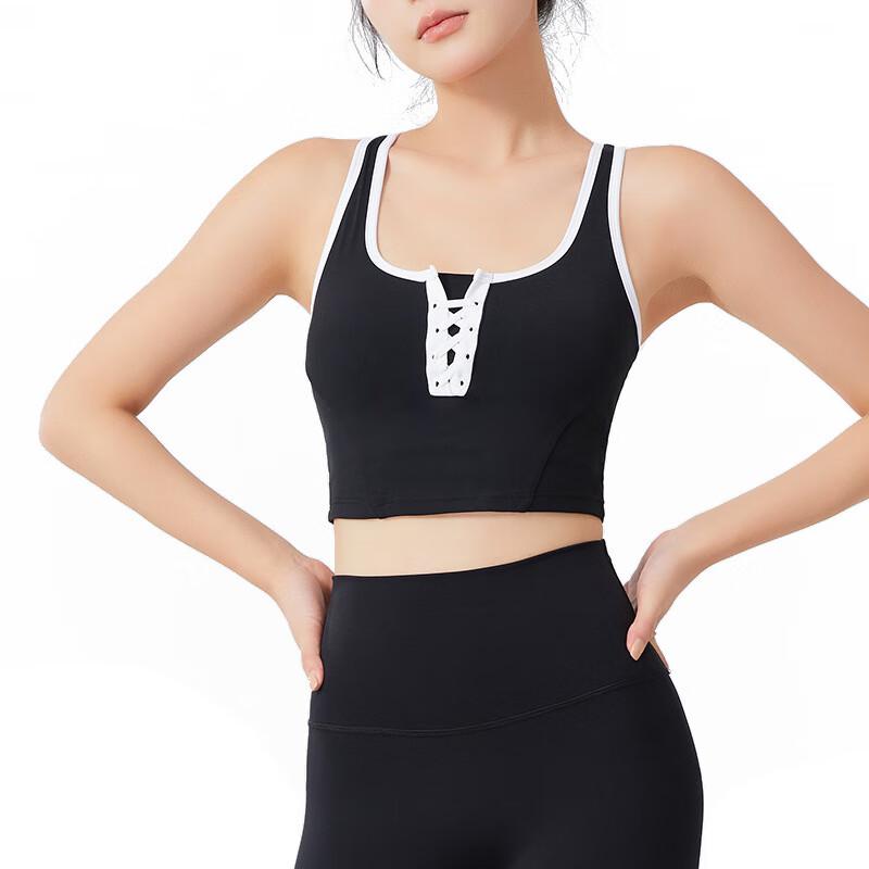 Ретро спортивный бюстгальтер с цветовыми блоками и набивкой