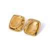 Yori Fashionable Irregular Pleated Earrings Stainless Steel Rust Proof Waterproof 18K PVD Plated New Jewelry Bijoux Gift