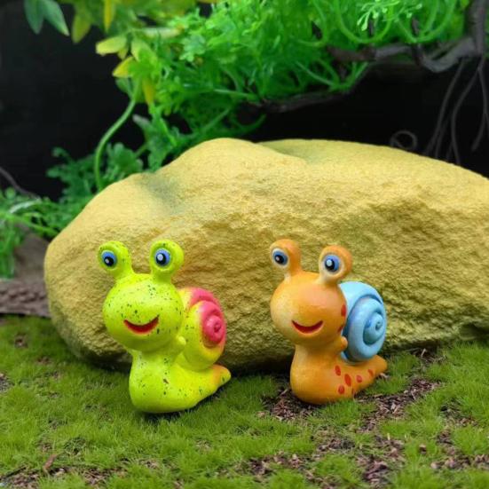 Yousheng Snail Desktop Ornament Cartoon Solid PVC Craft Colorfast Fish Tank Landscaping Smooth Cute Animal Figurine Table Decoration Home Supplies
