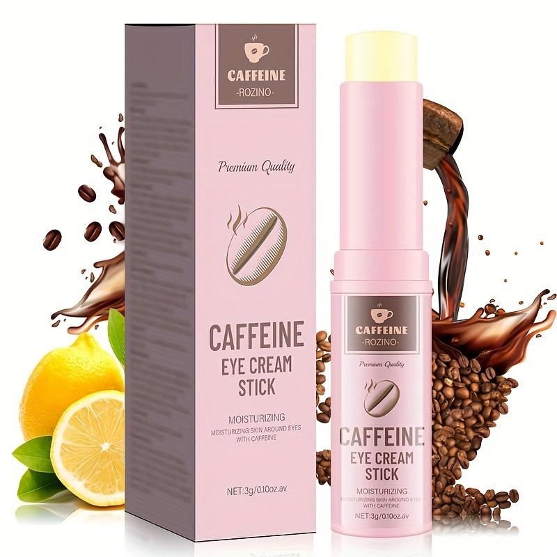 Caffeine Eye Cream Stick with Plant Extracts Gently Nourish, Improve Fine Lines, Relieve Under Eye Bags, Dark Circles and Boost Elasticity