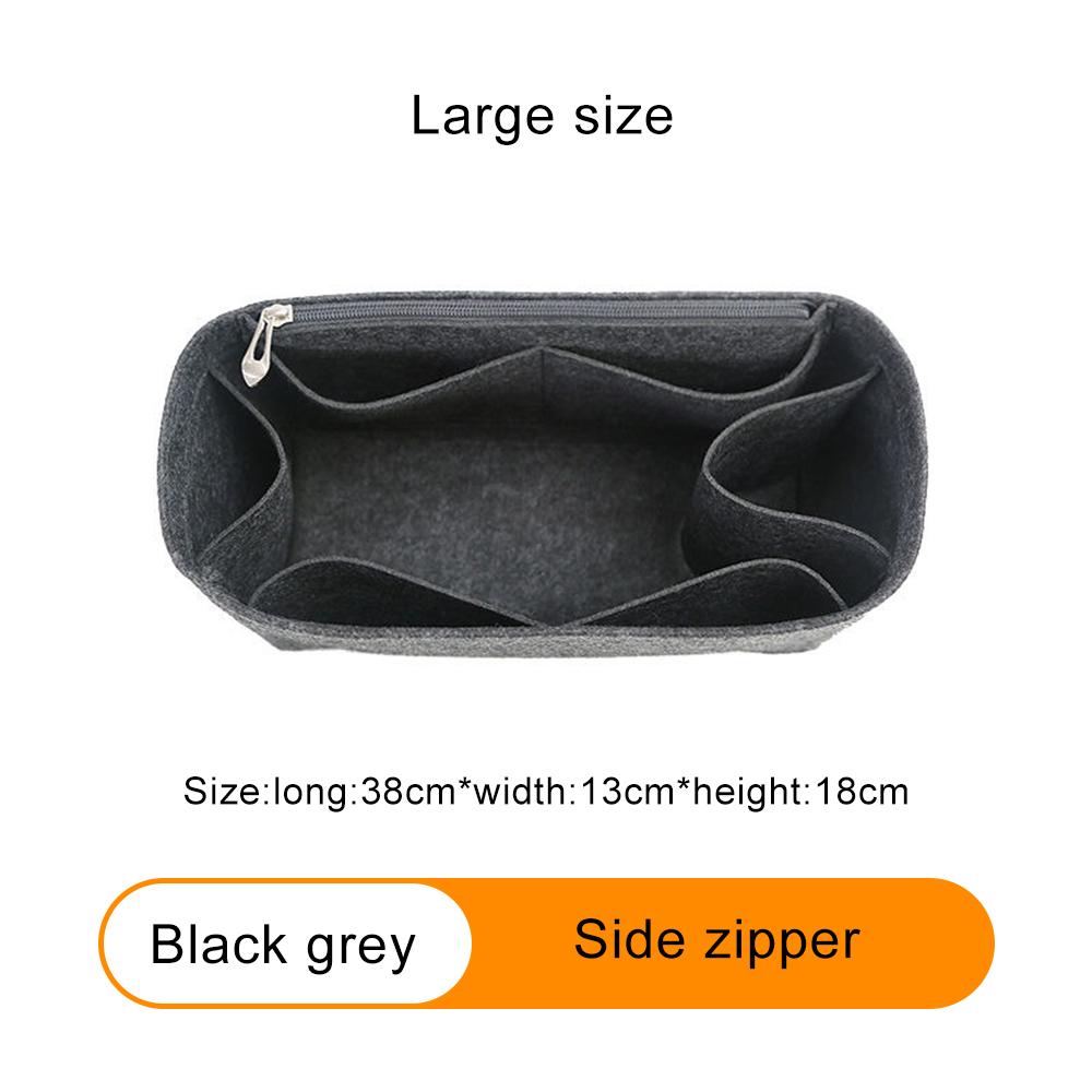 Felt Insert Bag Cosmetic Organizer Insert For Goyard Tote,Makeup Bags With Zipper, Inner Pouch Fit Luxury Handbags for Women