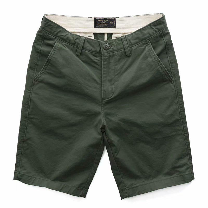 Men's & Teen's Elastic Cotton Casual Shorts: Hong Kong Fashion, Solid Color, All-Match, Trendy Five-Point Design