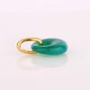 Natural Green Onyx Donut Pendant 925 Sterling Silver Gold Plated Minimal Fine Jewelry Gift for Her