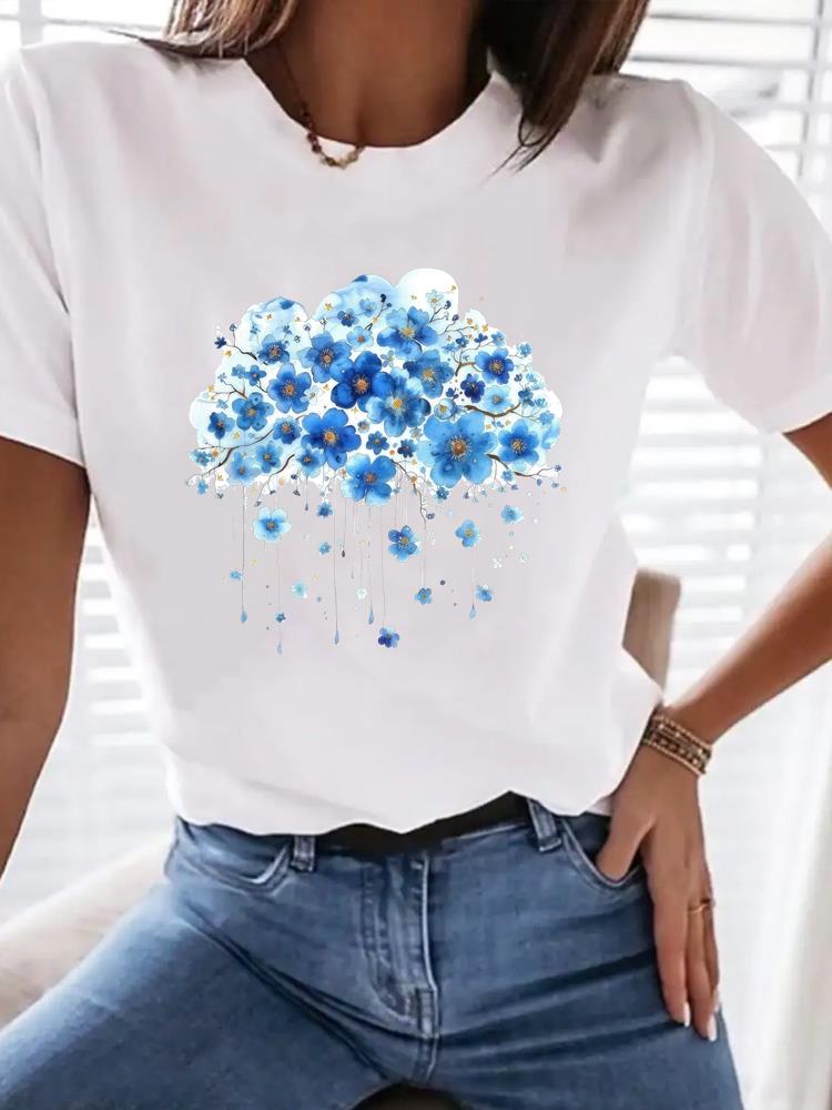 (Asian Size) trend style cute Women Tee Top Fashion Clothing T Shirt Woman Print Female Short Sleeve Graphic T-shirts