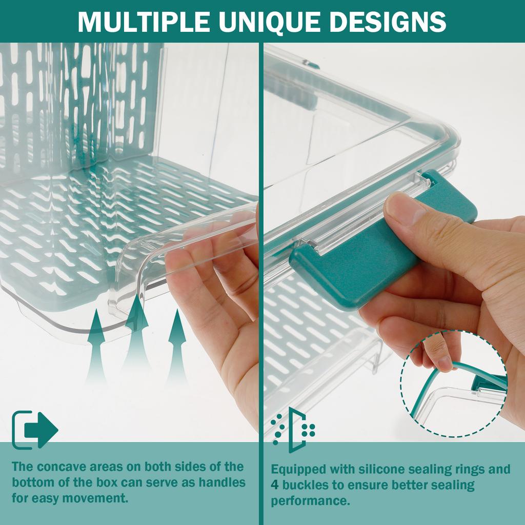 Bread Box Rectangular Airtight Bread Storage Container Bread Keeper Time Recording Bread Holder with Vacuum Pump for Kitchen New