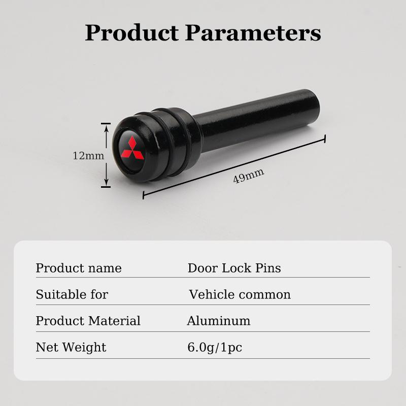 For Mitsubishi Mirage Lancer 9 10 ASX L200 Colt Pajero Outlander Eclipse 2/4pcs Alloy Car Door Lock Knob Pins Caps Covers