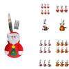 1pc Christmas Silverware Pockets Cover Xmas Party Home Table Dinner Spoons Forks Bags