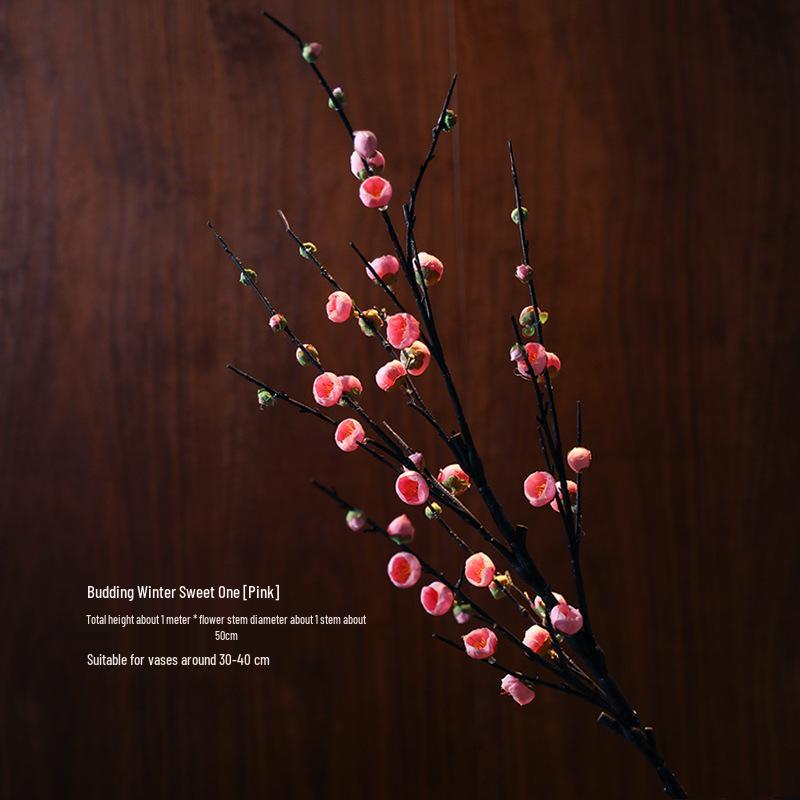 Artificial Plum Blossom Arrangement for Home Décor & Photography