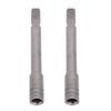 2PCS Extension Bar for 1 4 Inch Hex Screwdriver CrV Steel Bit Extension Adapter Grey Sandblasting