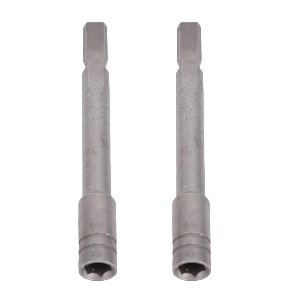 2PCS Extension Bar for 1 4 Inch Hex Screwdriver CrV Steel Bit Extension Adapter Grey Sandblasting