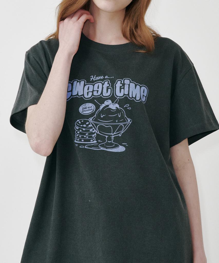 Solteuaenchokollis [Hast] Sweet Cup Ice Cream T-Shirt Charcoal 4W2521004