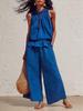European & American Women's Retro Bohemian Ruffle Cotton-Linen Two-Piece Set for Spring and Summer 2026