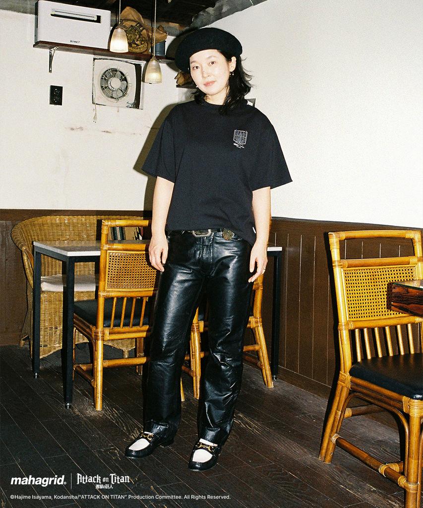 MAHAGRID [Attack On Titan] Survey Corp Basic Tee Black(Mg2Gmmt512T)