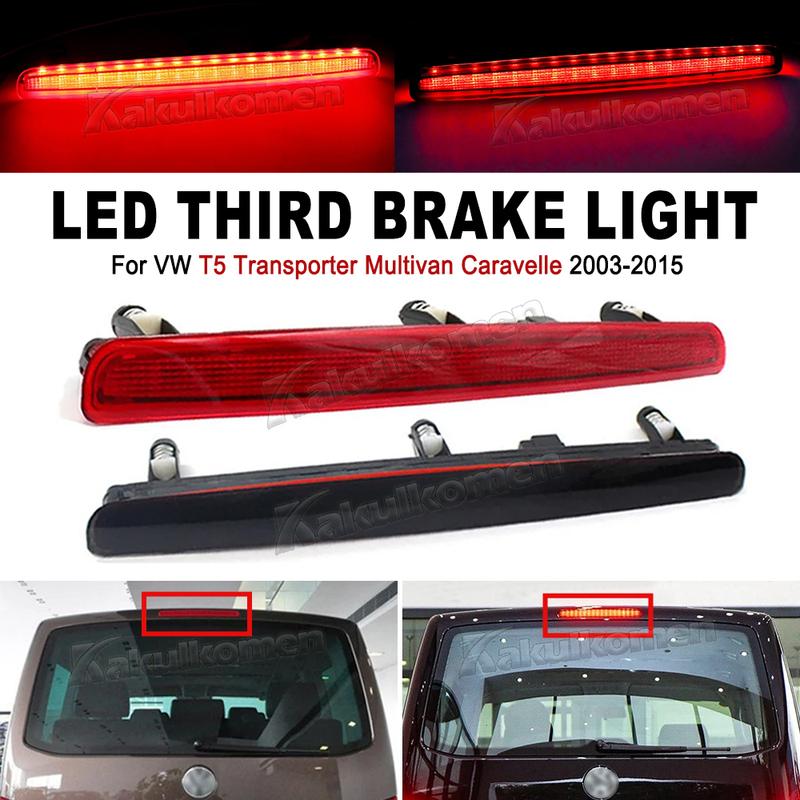 1Pc For Volkswagen VW T5 TRANSPORTER / MULTIVAN / CARAVELLE 2003-2015 LED High Level Third Brake Stop Light Lamp OEM# 7E0945097A