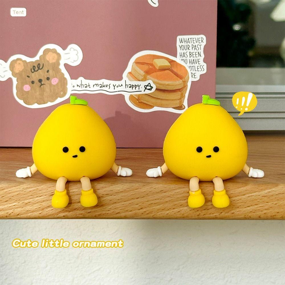 Miniature Mini Resin Doll Petite Cartoon Pomelo Ornaments Pomelo Ornament  Kids Gift