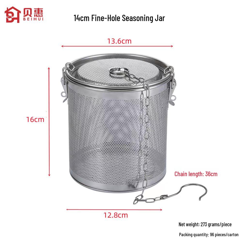 Stainless Steel Fine-Mesh Spice Ball Brine Basket for Seasoning and Braised Meat
