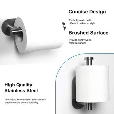 Toilet Paper Holder Wall Mounted Towel Holder for Kitchen Stainless Steel Cabinet Paper Roll Storage Hanger Bathroom Accessories