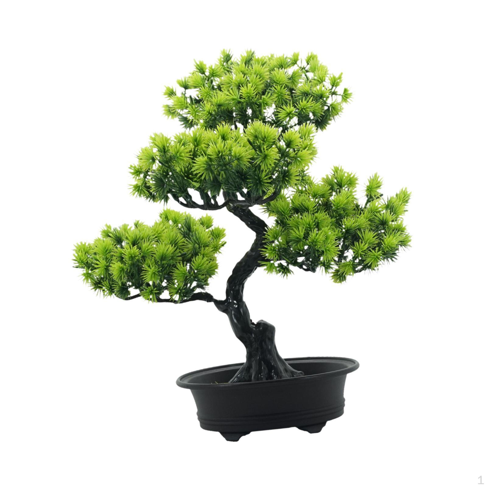 

Artificial Bonsai Tree Plants Potted Indoor Fake for Table світло-зелений колір