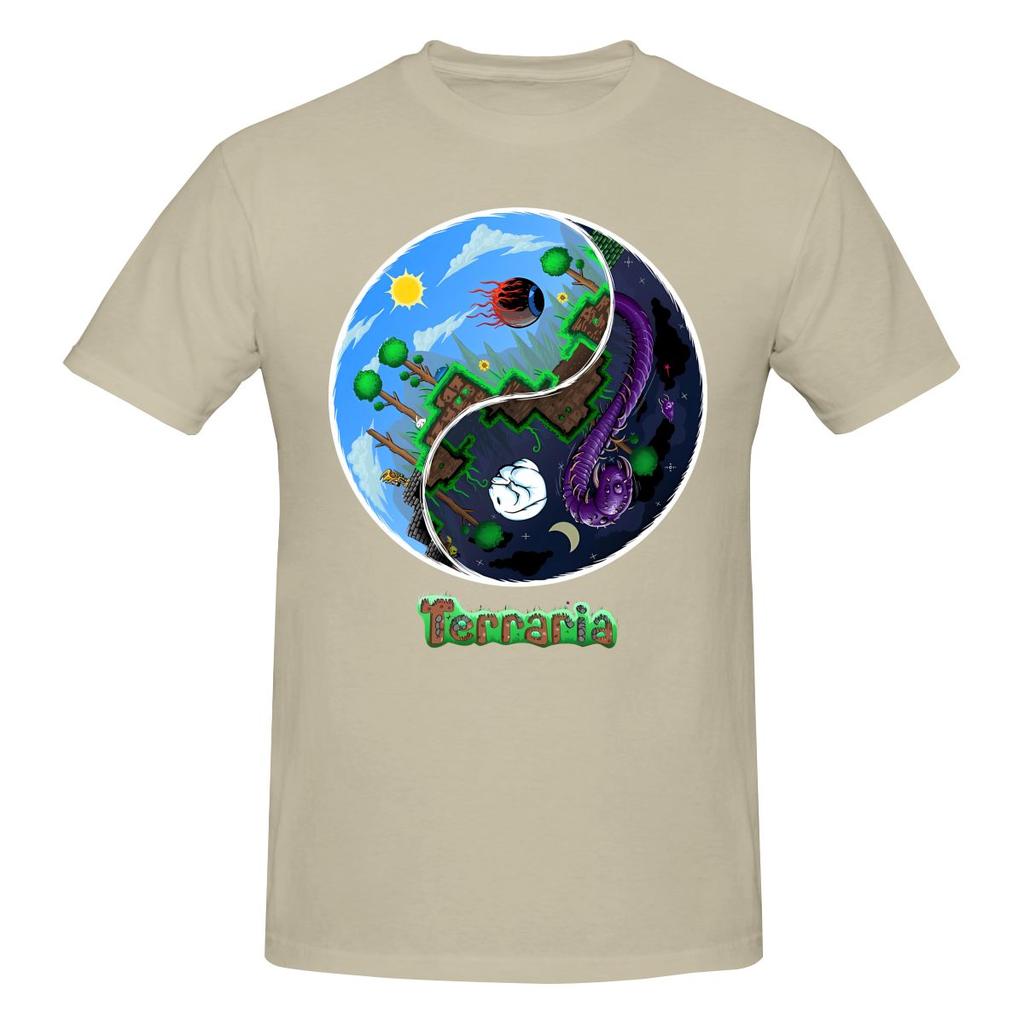 Lustiges Terraria Spiel Nacht und Tag Horror Design Unisex Gedrucktes T-Shirt Unisex T-Shirtshirts