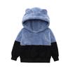 Kids' Color Block Hoodie Plush Winter Top