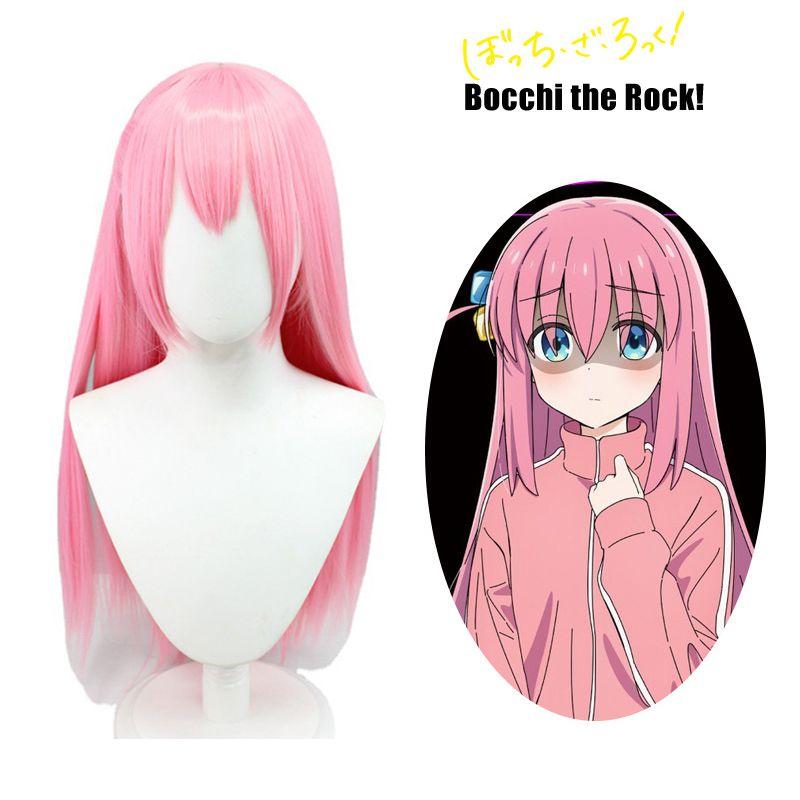 Lange 70cm Bocchi The Rock Gotou Hitori Cosplay Perücke Weiche Hochtemperaturfaser