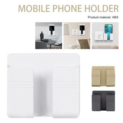 1Pcs Multifunction Punch Free Wall Mounted Storage Box Organizer TV Remote Control Mounted Mobile Phone Plug Charging Holder