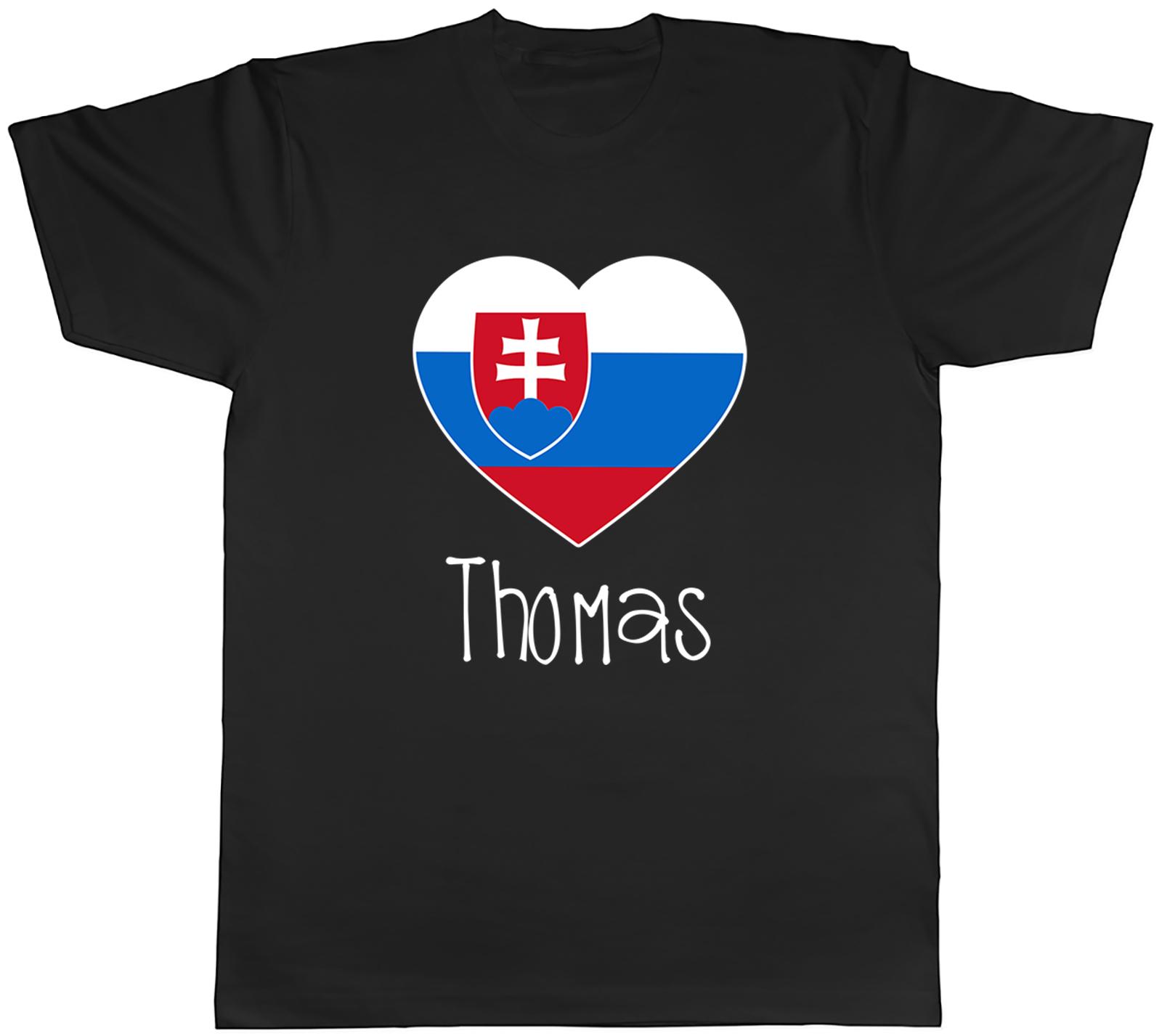 Personalised Love Slovakia Football Supporter Mens TShirt Tee Gift Top S