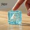 Anxiety Relief Ice Cube Toy Christmas Squeeze Toy, Stress Sensory for Halloween, Soft Clear Pinch