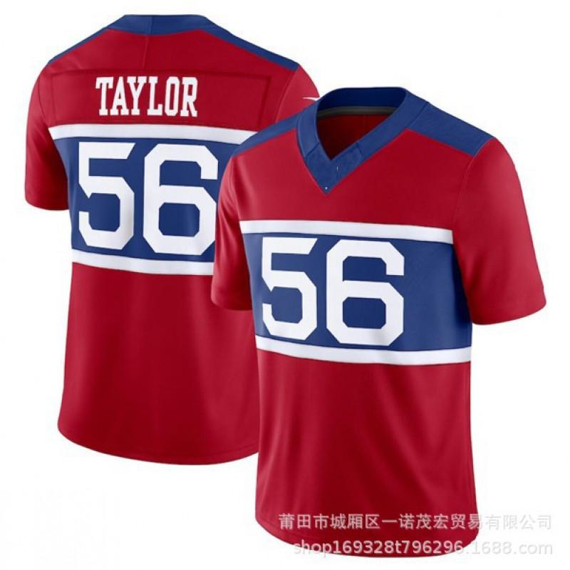 Mens Football Jersey Giants Team 1 8 JONES 26 BARKLEY 56 44 Embroidered Rugby Uniform