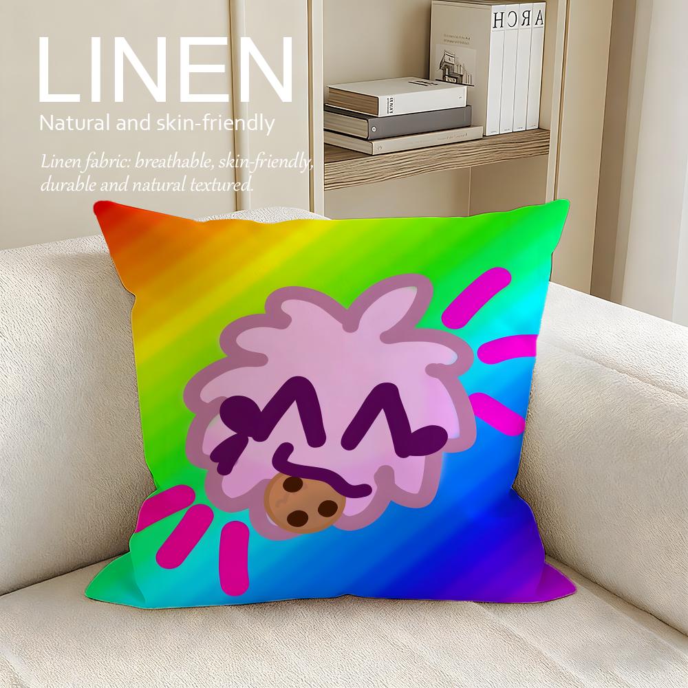 Cute  Lumi Puff Cushion Cover Pillowcase Set Pcs x x Breathable Washable Sofa Cushion Cover