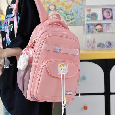 New Junior and Senior High School Students' New Lightweight and Lovely High Value and Large Capacity Multifunctional Backpack with Contrasting Colors.