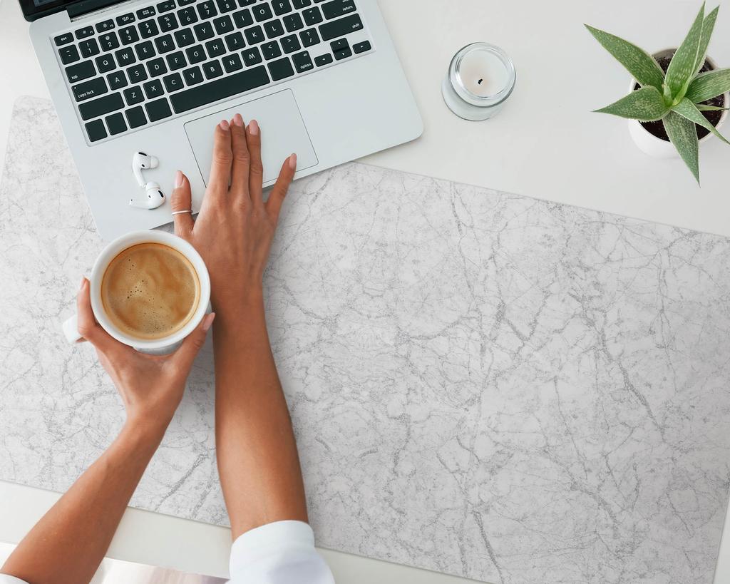 Desk Pad for Mouse Keyboard and Laptop Marble Patterns 100X50 Cm