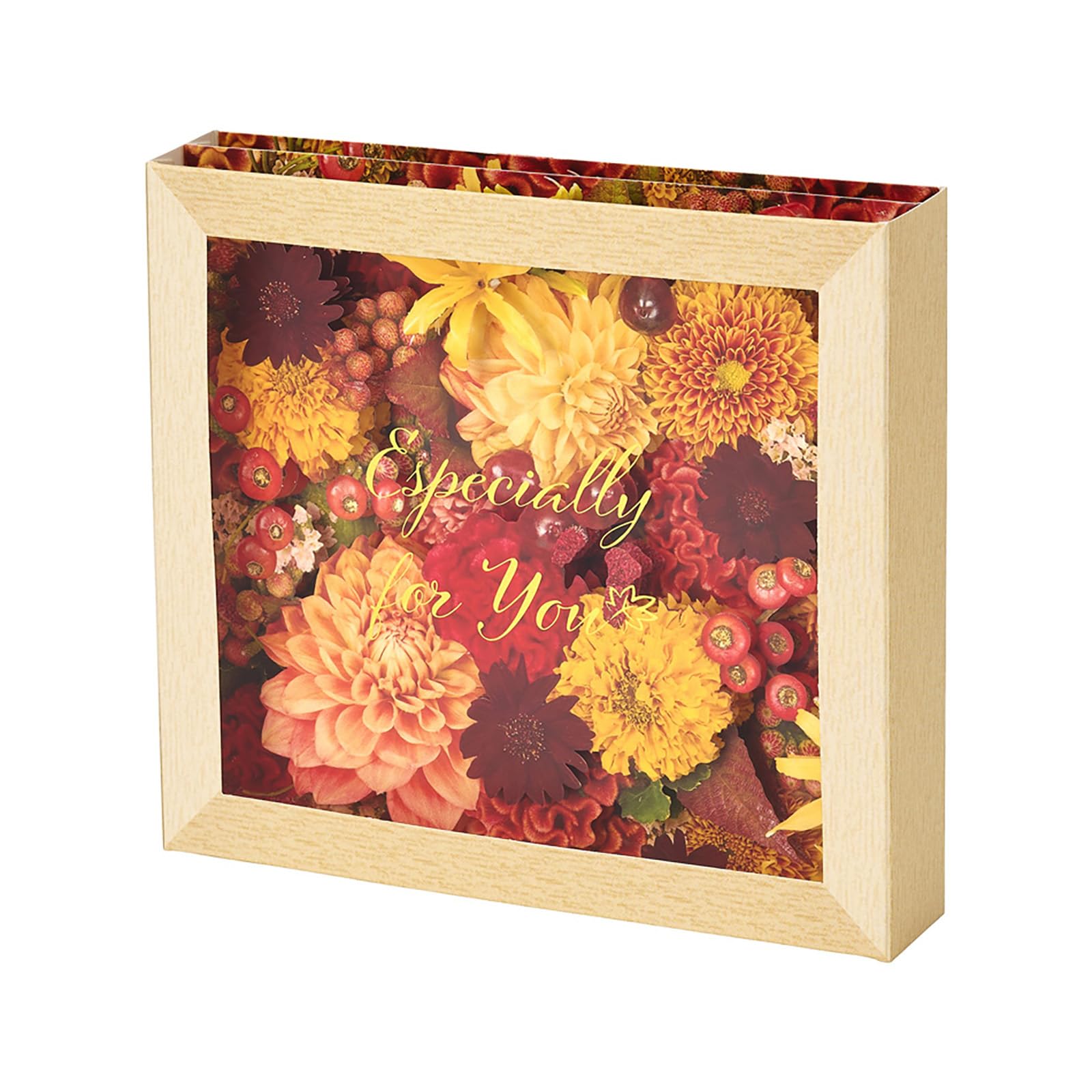 Sanrio Message Autumn Flower Box JAU 504068 Card, Design, Paper/Other, 15-5 коричневый