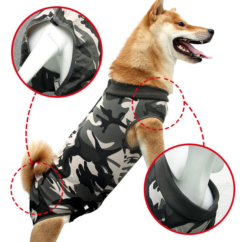 Unisex Pet Recovery Suit: Anti-Lick, Breathable Four-Legged Outfit for Post-Surgery, Weaning, and Hair Loss Protection.