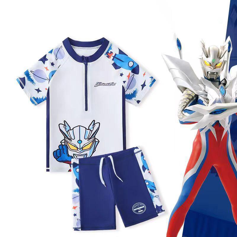 Children's Swimsuit Boys Split Boys Swimsuit Medium and Older Children's Sunscreen Set Swimsuit