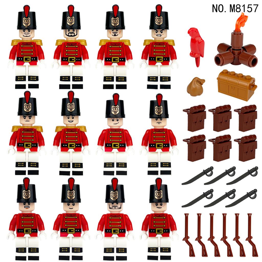 12pcs European Royal Navy King's Guard Soldiers Children's Building Block Toys