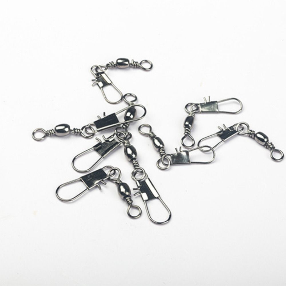100 piezas/Paquete Barril Giratorios Rolling Conector de Pesca Rodamiento Giratorio de Pesca Herramienta de Pesca