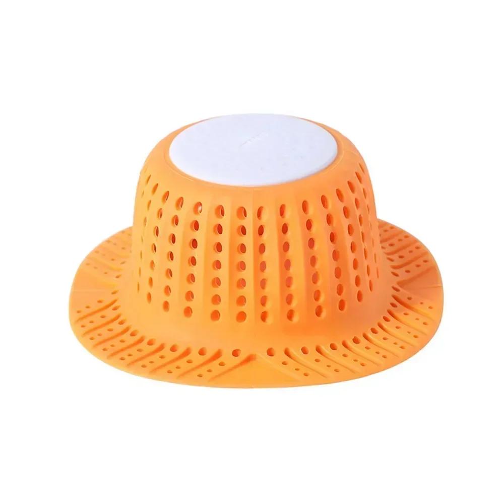New Bathtub Drain Hair Catcher Collapsible Drain Protector for Pop-Up and Regular Drains of Shower Bathtub Tub Bathroom Sink