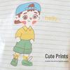 Hodo Boys' Summer Cotton Short-Sleeve Pajama Set with 3A Antibacterial Mesh