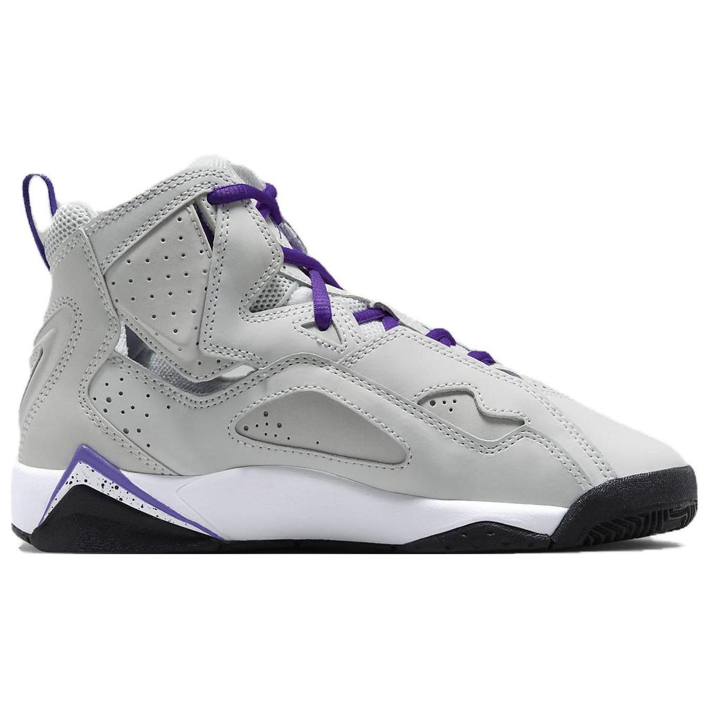 Air Jordan Jordan True Flight GS Base Grey Purple Venom Kids Sneakers Light-Base-Grey White Black 343795-052
