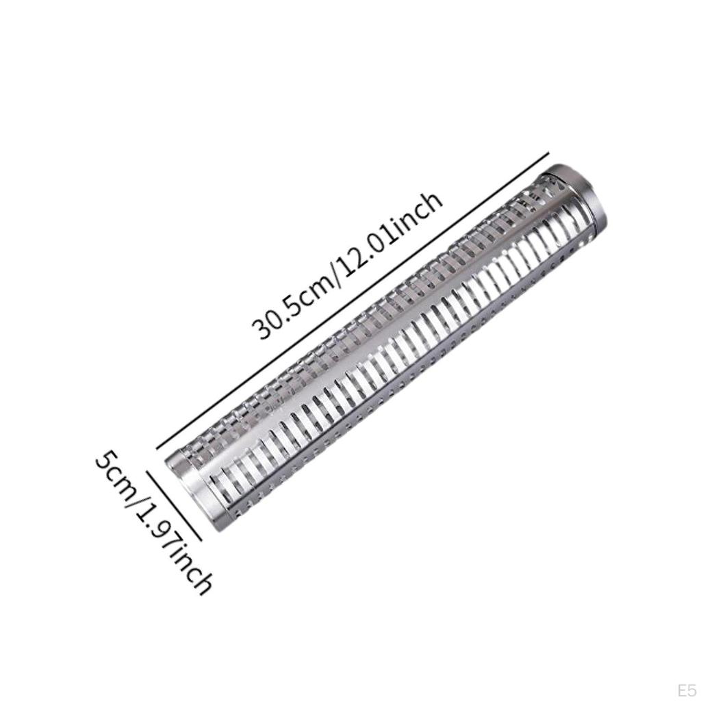 Smoker Tube Barbecue Accessory Cylindrical Large Capacity 12 Inches Stainless Steel Box for