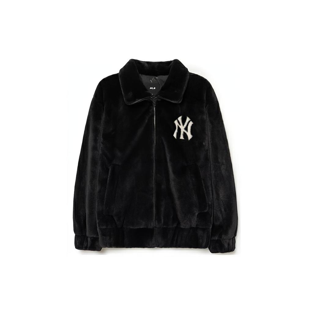 New MLB Velvet Jackets Unisex Black 3AFDV0236