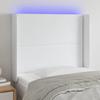 VidaXL LED Headboard Bedroom Furniture Single Bed Accessory Inner Bed Frame Headboard White 3123993