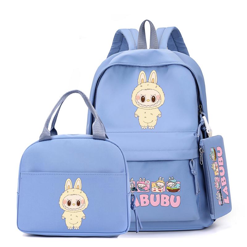 3Pcs/sst Cute Printed Backpackstudent Teenage Children Girl Boy Schoolbag Bookbag Men Women Large Capacity Waterproof Laptop Bag Mochila