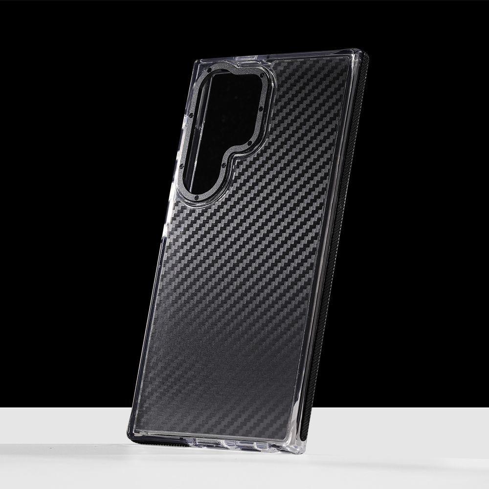Business Transparent Carbon Fiber Case for Samsung Galaxy S26 S25 S24 S22 S23 S21 Ultra Plus FE A05S A15 A24 A25 A34 A35 A54 A55