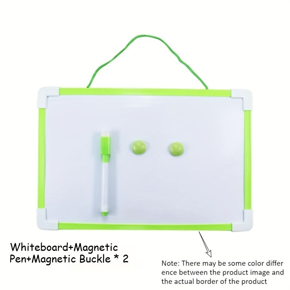 

Набор из 1 двусторонней магнитной доски - включает 2 маркера, магниты, настенное крепление для дома/офиса/класса, легко очищаемая ПВХ поверхность
