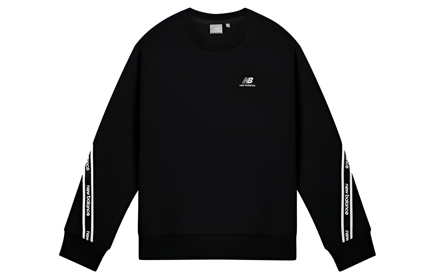 New Balance Sweatshirts Women s Black Crew Neck Moderate Regular NCA3N512-BK L