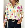 Damen Langarmshirt Übergröße niedliches Katzenmotiv Shirt