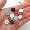 DIY Retro Alloy Jewelry Twelve Constellation KC Gold Multi-Color English Alphabet Pendants