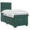 Box Spring Bed with Mattress Dark Green 80 x 200 cm Velvet
